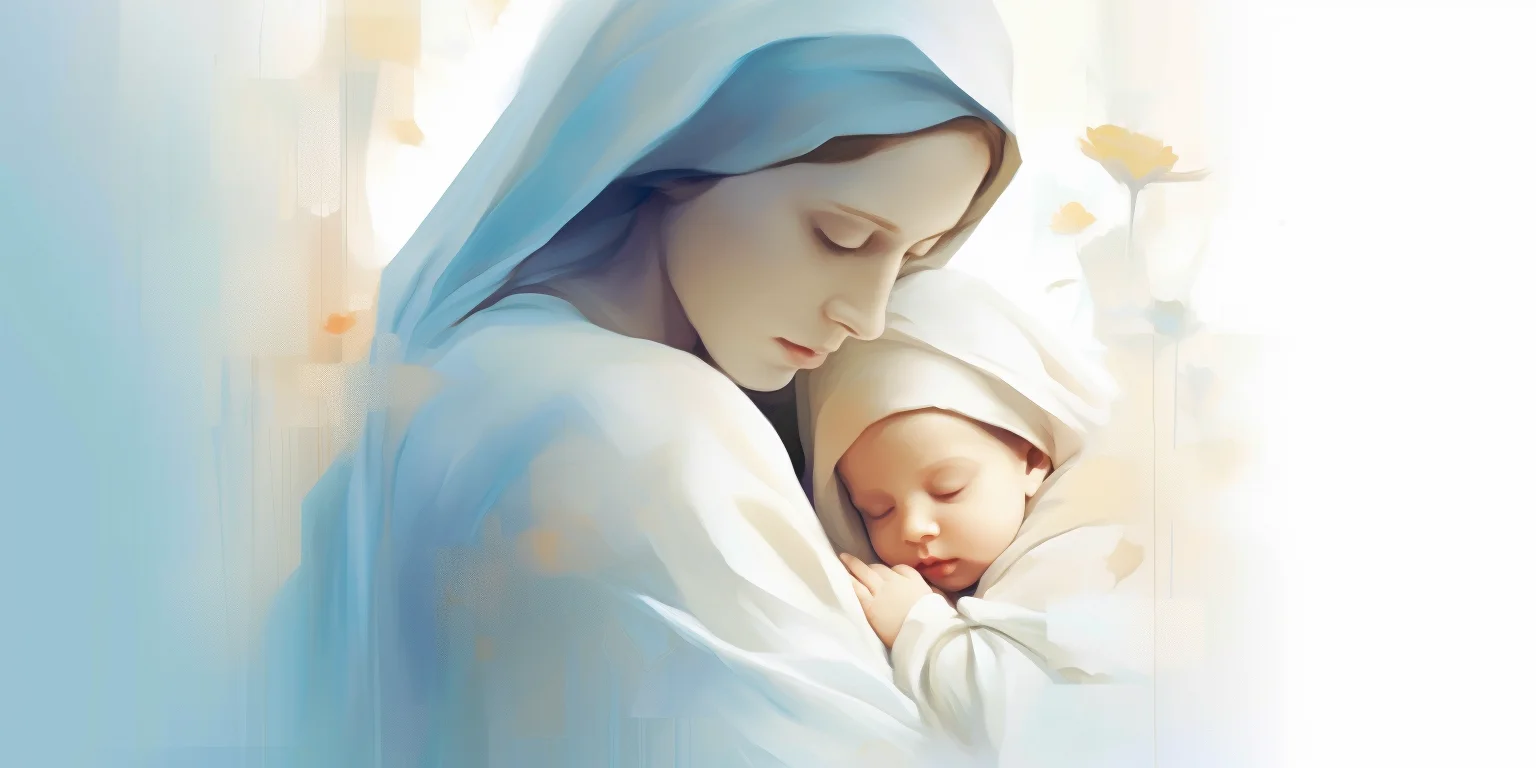Blessed Mother and Child - R005