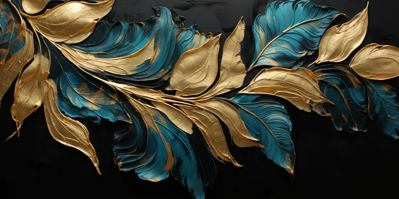 Golden Teal Foliage - N008